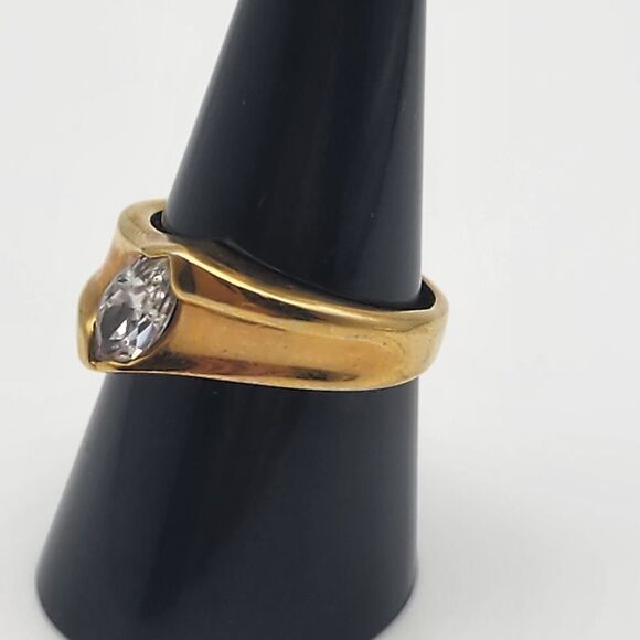 Vintage RS Covenant 18KT GE & CZ Ring (9) - Picture 2 of 9